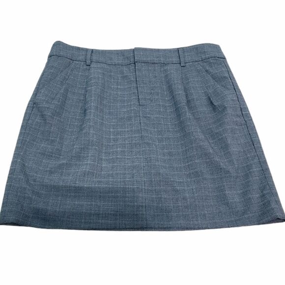 GAP Plaid Gray Mini Career Stretch Skirts Size 8 - Picture 9 of 11